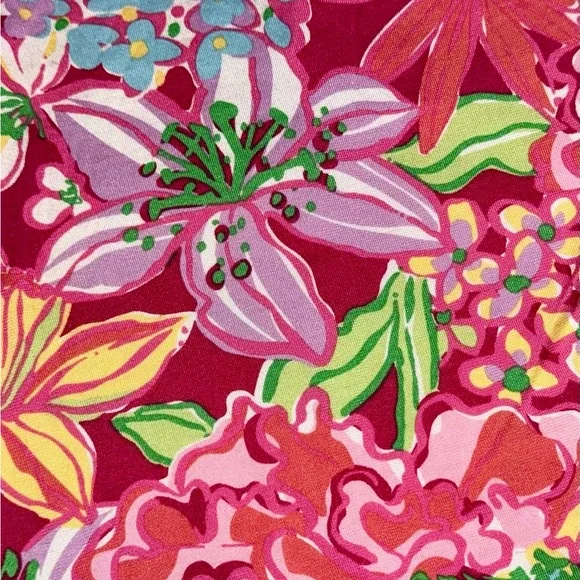 Lilly Pulitzer Pink Floral Scoop-Neck Midi Dress - Picture 4 of 4